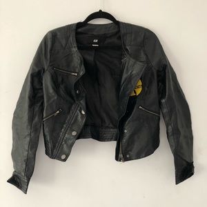 Black Wutang Leather Jacket